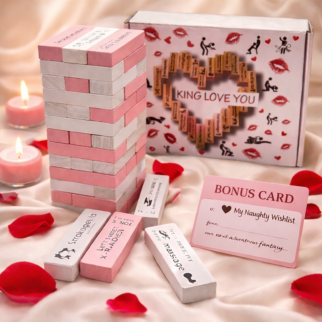 DateNightPlay Bundle mit Date-Night-Spiel, Kerzen und Bonuskarte für romantische Abende zu zweit