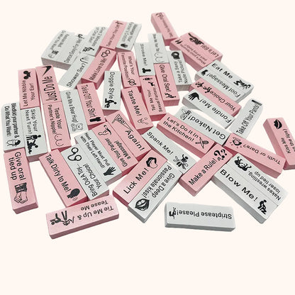 DateNightPlay Holzbausteine mit spielerischen Aufgaben für Paare – Detailansicht